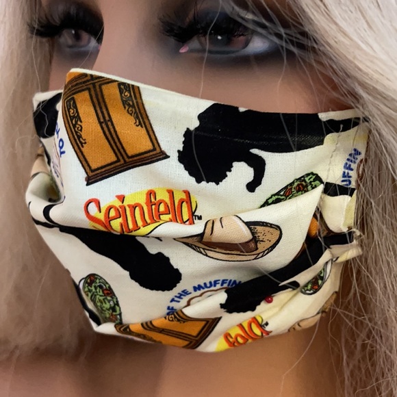 New!  Seinfeld Elaine dancing  facemask - Picture 2 of 2